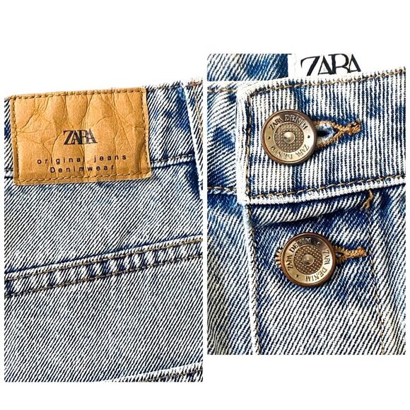Zara Front Button Washed Denim Mini Skirt, Size S - Picture 11 of 15